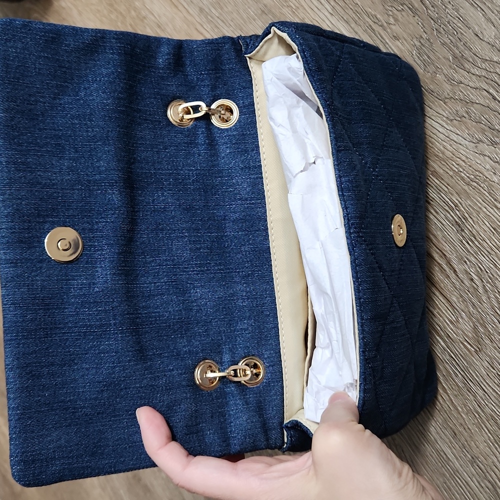 Quilted Denim Bag - NWT - Picture 4 of 10